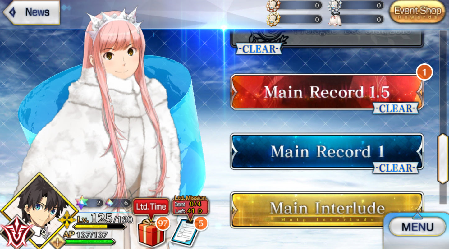 Cuenta FGO GLOBAL 🌍 | Altria Caster, Oberon, Koyanskaya, Charlemagne, Britomart NP4 🔥 + Bradamante, Medb, Taigong, Tametomo | Historia avanzada