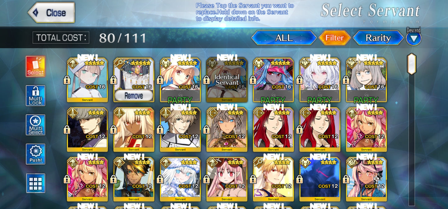 Ftgo Global✨995+ Saint Quartz💎|#5 Lady Avalon + Ibuki Douji (Berserker) +Altria Caster x2 (Berserker) + Oberon + Scheherazade + Nemo | Cuenta Avanzada