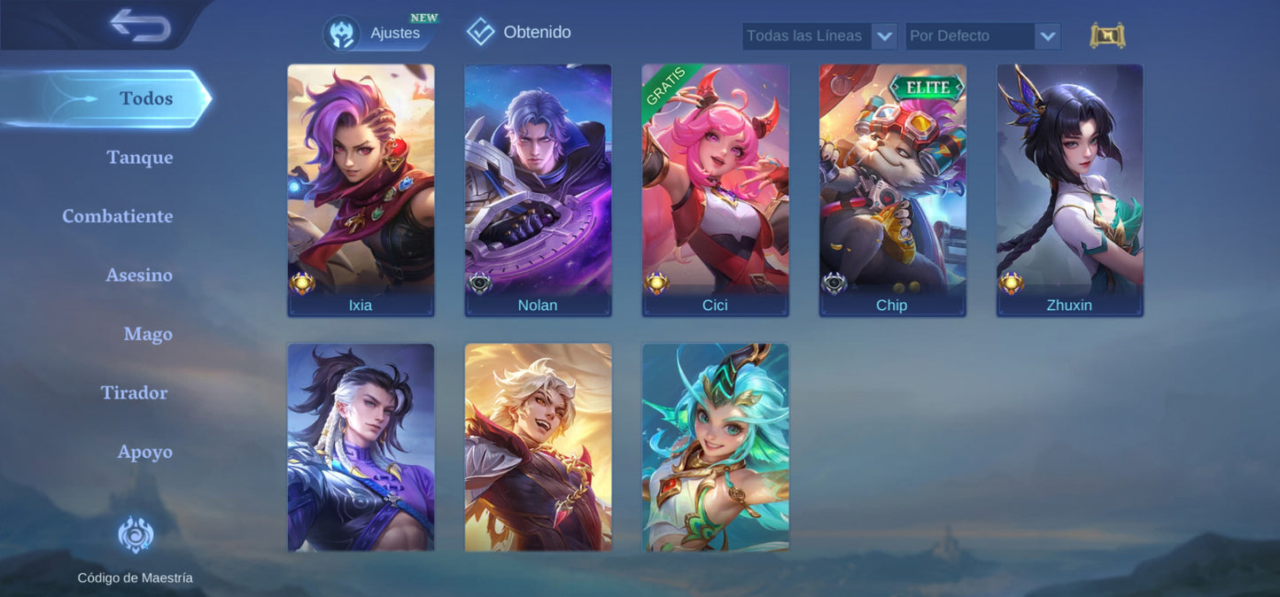 Mobile Legends | TODOS LOS HÉROES + 238 SKINS | YUJI ITADORI ✨, COLLECTOR ✨ NATALIA , MWORLD ✨YIN , ETC