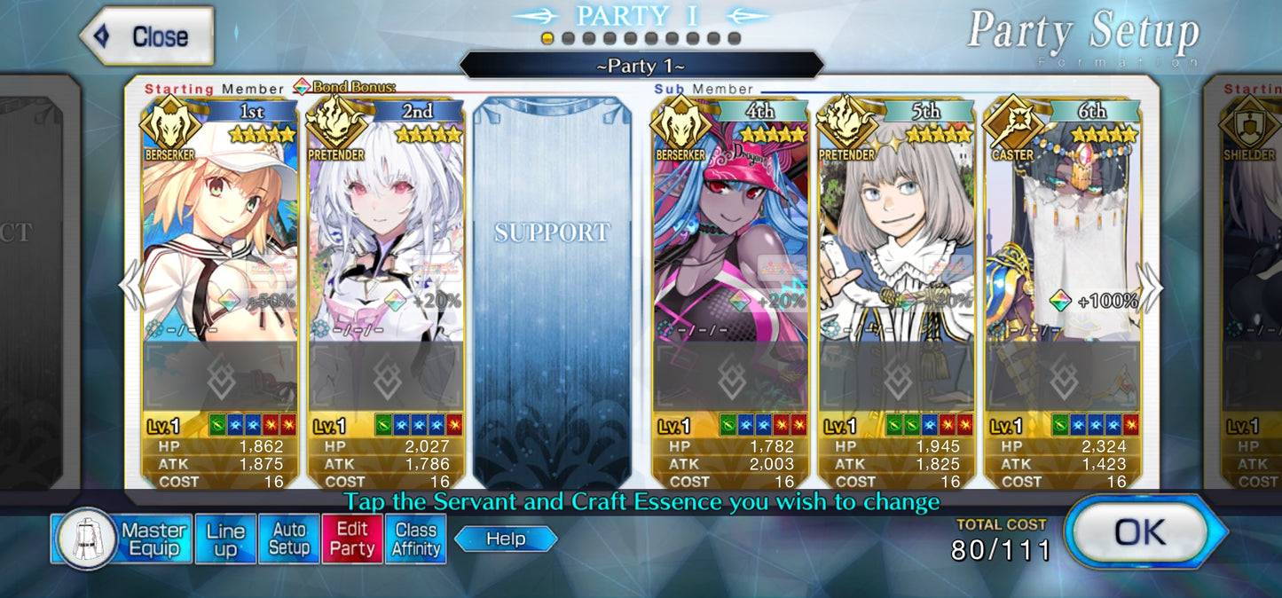 Ftgo Global✨995+ Saint Quartz💎|#5 Lady Avalon + Ibuki Douji (Berserker) +Altria Caster x2 (Berserker) + Oberon + Scheherazade + Nemo | Cuenta Avanzada