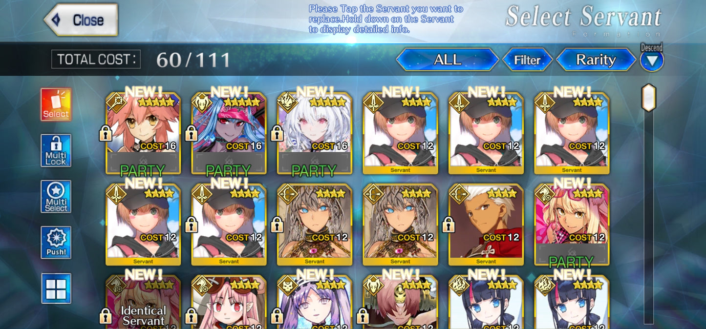 Ftgo Global✨965+ Saint Quartz💎|#4 Lady Avalon + Ibuki Douji (Berserker) + Tamamo no Mae | Cuenta Avanzada