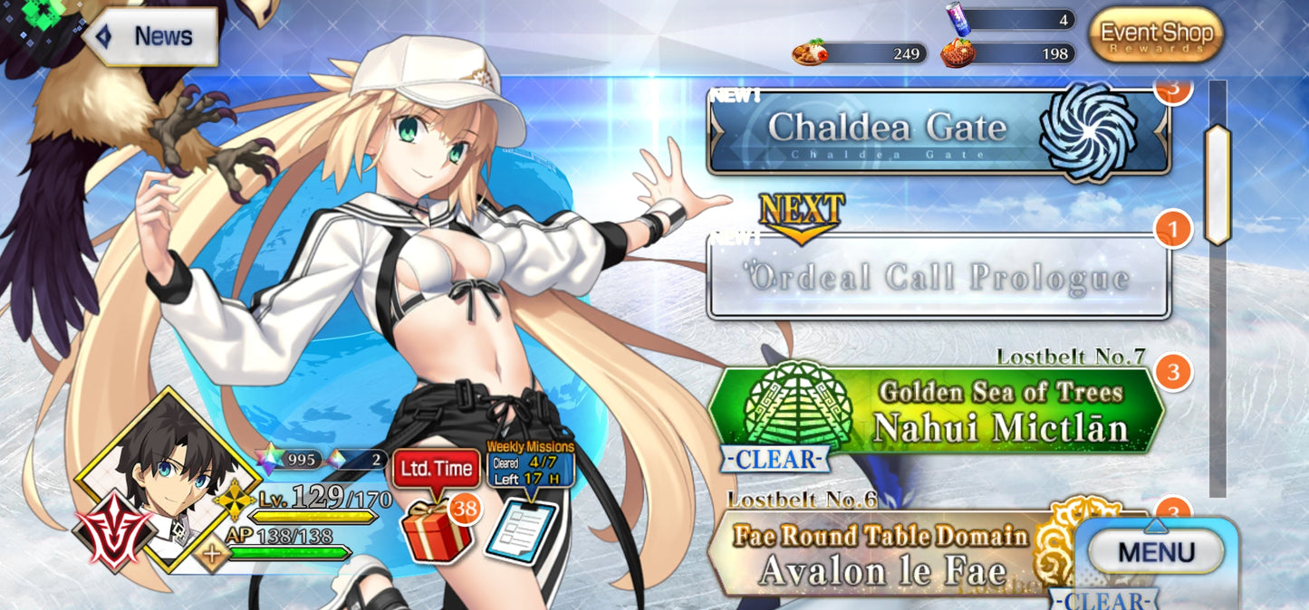 Ftgo Global✨995+ Saint Quartz💎|#5 Lady Avalon + Ibuki Douji (Berserker) +Altria Caster x2 (Berserker) + Oberon + Scheherazade + Nemo | Cuenta Avanzada