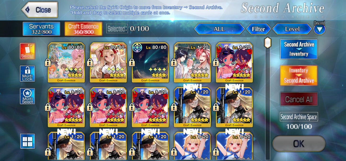 Ftgo Global✨1024+ Saint Quartz💎|#3 Oberon + Altria Caster + Ibuki Douji (Berserker) + Enkidu | Cuenta Avanzada