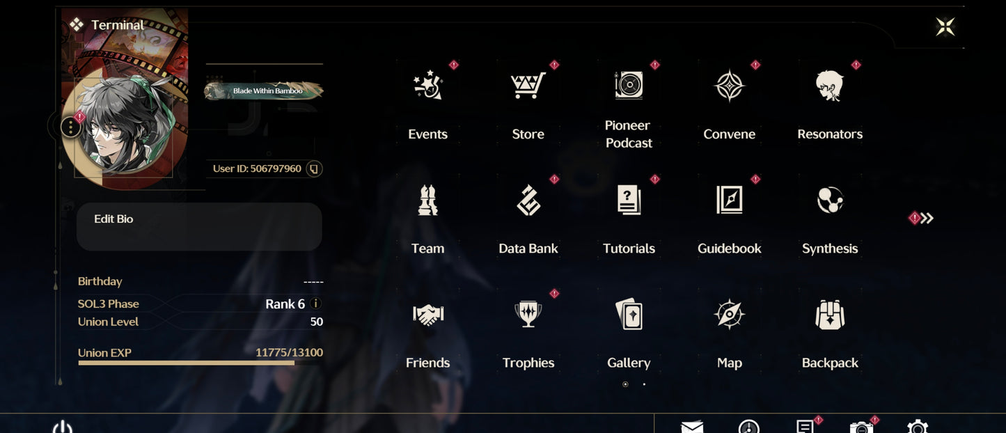 Nivel 50 | Qiuyan C6 + Arma | Cuenta Reroll Wuthering Waves