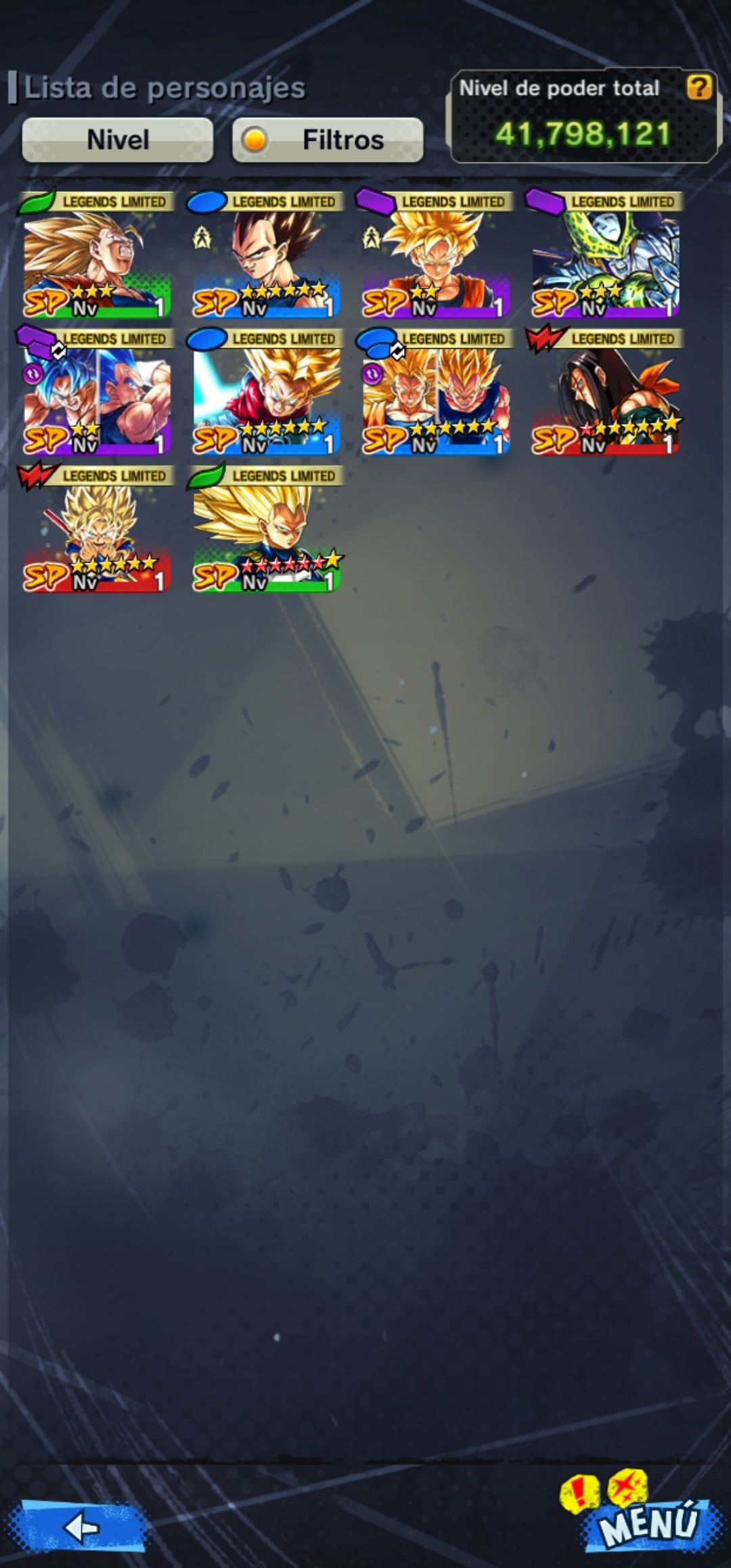 [Android & iPhone ⭐️ SS3 VEGETA 6 ESTRELLAS ROJA⭐️ + 9 LL