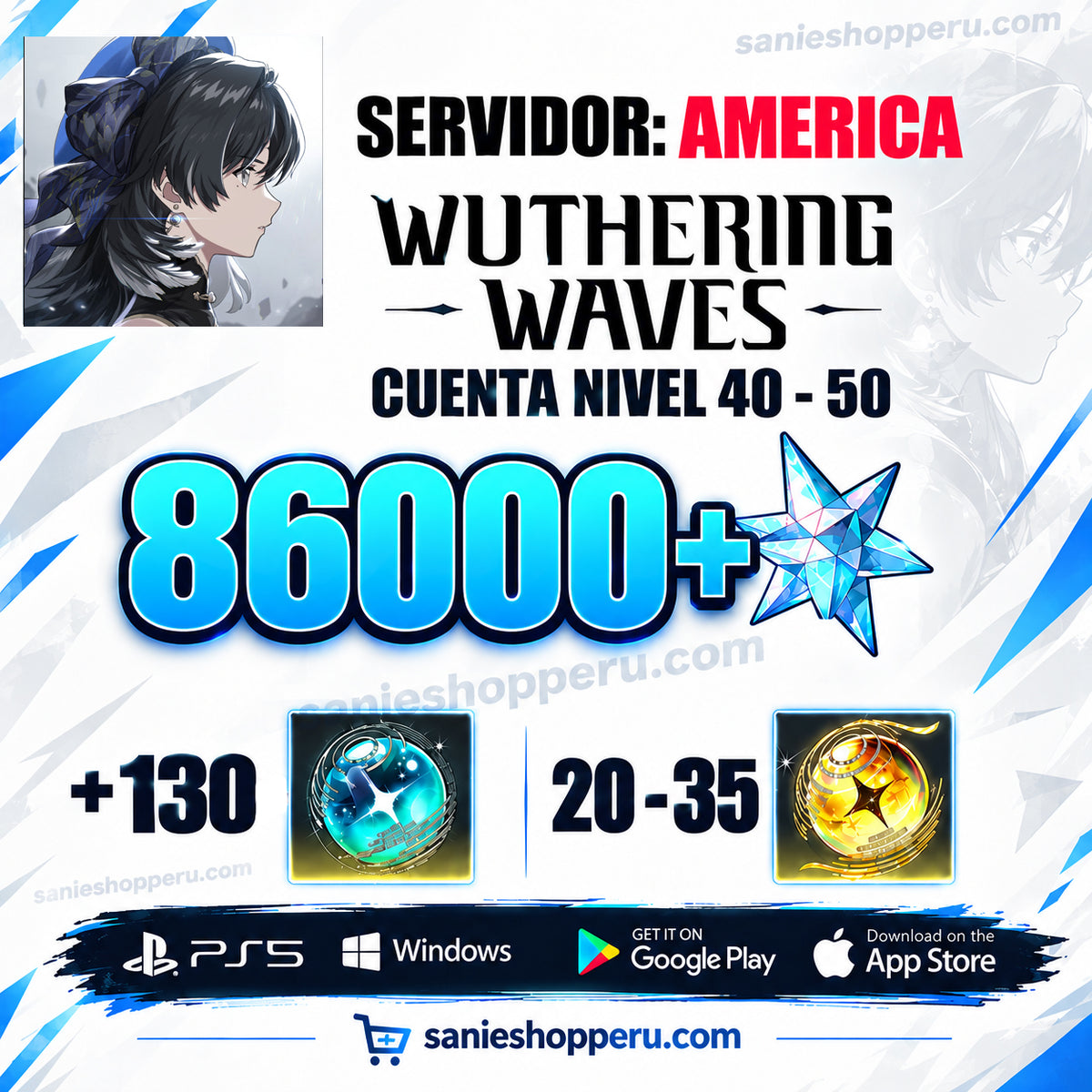 NA| +86000 Astritas | Wuthering Wave Reroll cuenta