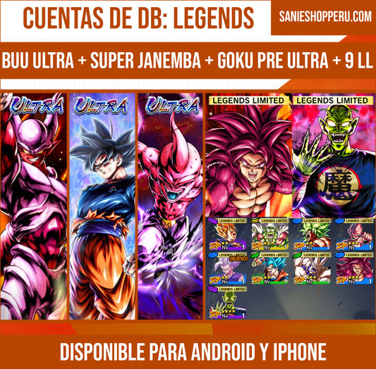 [Android y Iphone] Super Janemba ULTRA + Buu ULTRA + GOKU PRE ULTRA + SSJ4 GOKU LL + Demonio Piccolo LL + 9 LL