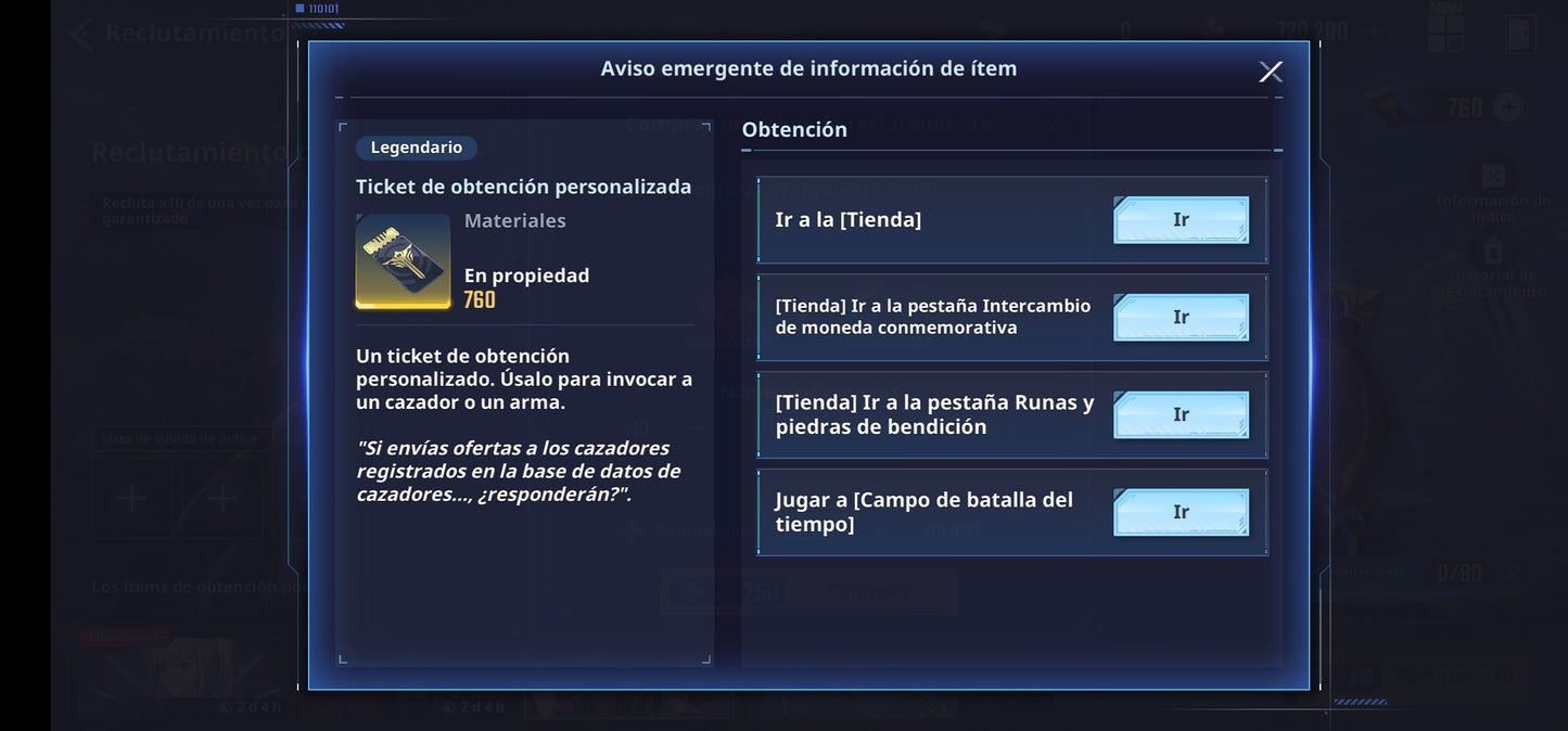 [Global] Nivel 72| +120,200 Piedras esenciales 💎+ 91 Tickets especiales , +760 Tickets personalizados |Cha Hae-In (Nueva) , Woo Jinchul + Arma exclusiva , Go Gunhee |Solo Leveling:ARISE Cuenta inicial reroll