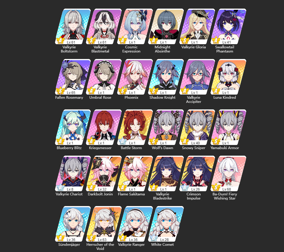 [NA] Lvl 70 Cyrene E2 +Cono Yao Guang +Cono, Sparxie +Cono, Silver Wolf LV.999 +Cono, Evanescia + Evernight + Phainon + Castorice + Huohuo E1+ Fugue + Sparkle + Hyacine + Archer + Firefly + Argenti + Dan Heng Permansor Terrae