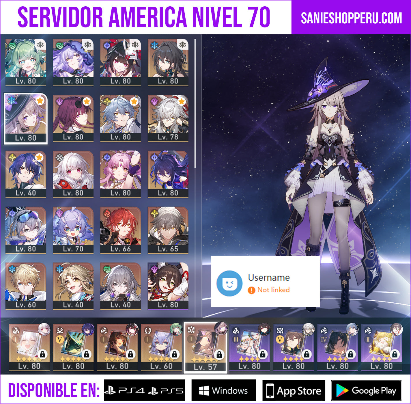 [TL 70] ⭐️Huo Huo + Black Swan + Sparkle + Ruan Mei + The Herta + Kafka + Sunday + Jing Yuan + Fu Xuan + Seele + Silver Wolf + Dr Ratio + Clara + Gepard + Himeko + Yanqing + Bronya