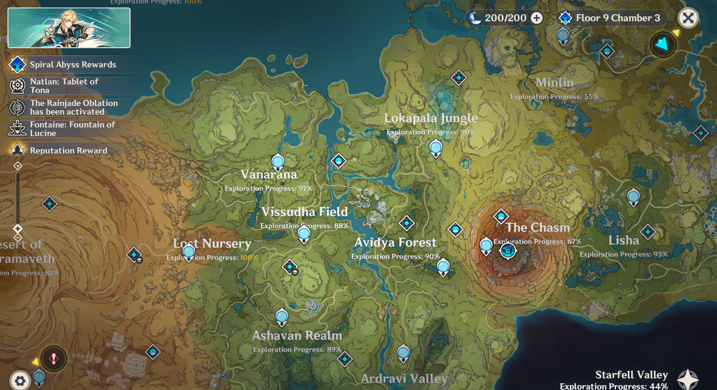 (REROLL + CUMPLEAÑOS LIBRE) Nivel 55 + Varka  + 305 Destinos Entrelazados ✨