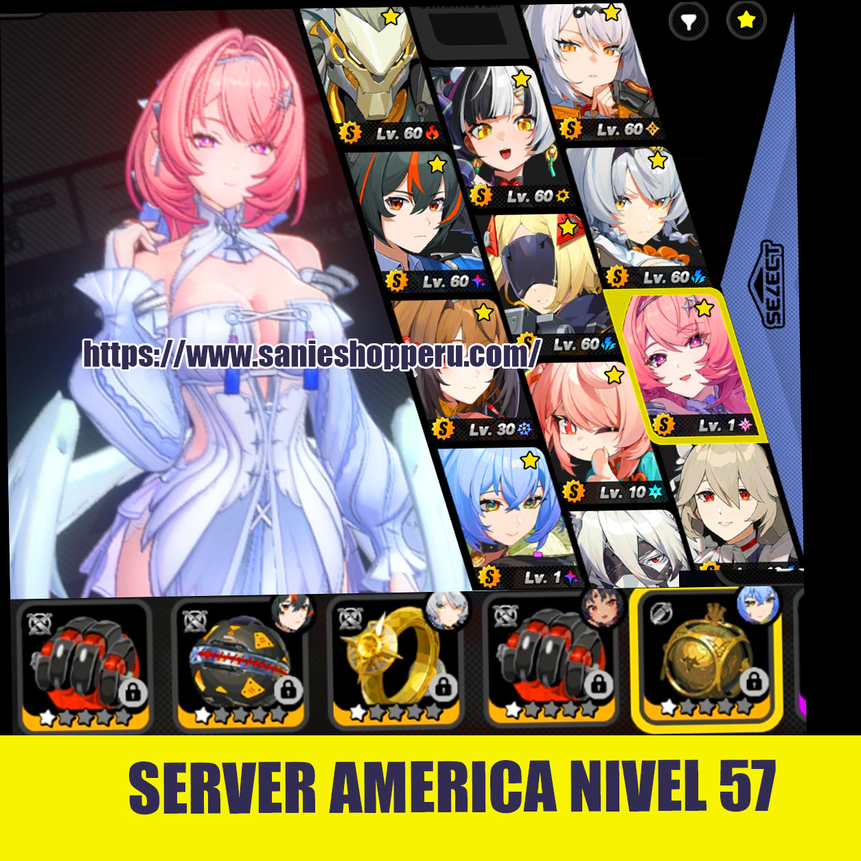 NA Lvl57 ⭐ Remielle + Lucia + Banyue + Ye Shunguang + Dialyn + Soldier 0: Anby + Yixuan + Trigger + Zhu Yuan + Zhao + Nekomata + Lycaon + Rina C1 + Soldier 11 + Koleda C1