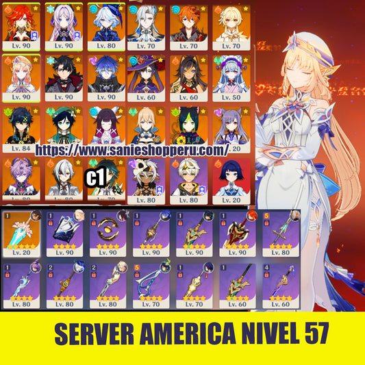 NA AR57 Endgame | Nicole, Columbina, Flins, Citlali, Mavuika, Neuvillette, Arlecchino, Furina, Xiao C1, Mona C1, Jean C1, Keqing C1