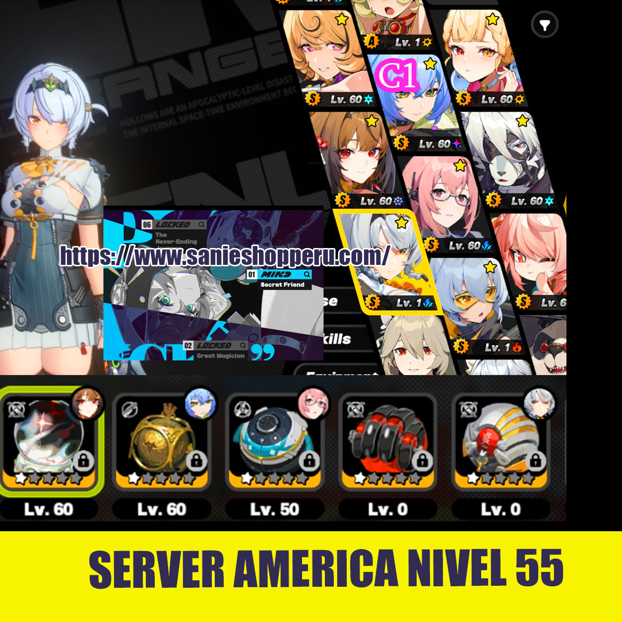 NA Lvl 55💫 Lucia C1 +  Yidhari  + Anby + Ye Shunguang + Yanagi + Alice + Zhao + Soldier 11 + Lycaon + Rina
