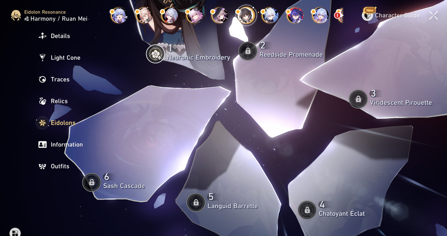 [NA Lvl 70] Robin • Summeretto + Hyacine + Yao Guang +Dan Heng PT+ Evernight + Hysilens + Castorice + The Herta + Cono , Jade+Robin+Acheron+Black Swan+Sparkle+Dr. Ratio+ Aventurine+Topaz+Jiaoqiu+Ruan Mei E1+ Jingliu+Kafka+Huohuo+Archer+ Gilgamesh +Seele