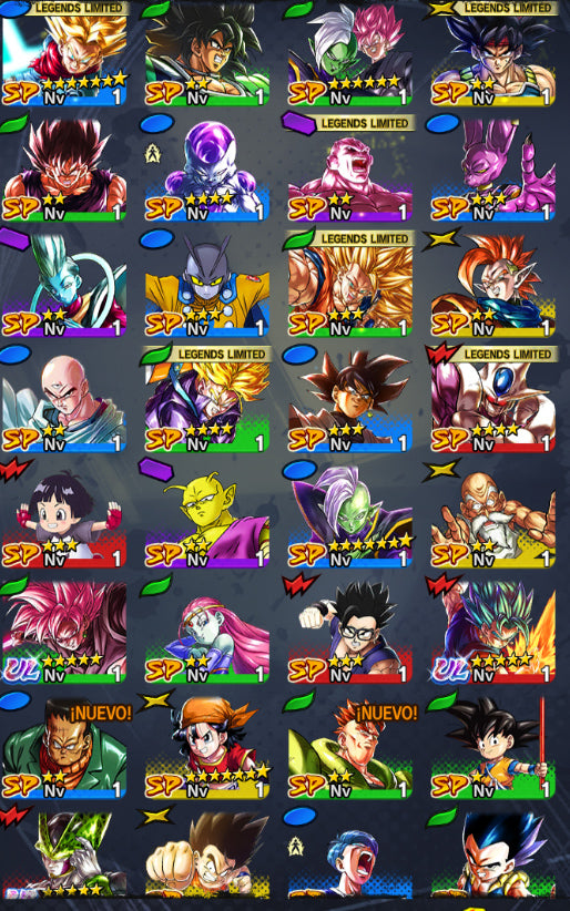 [Solo Android] ⭐️SS Rosé Goku Black + SS GOD SS Vegito + Cell Perfecto (UL) + Gohan (Chico, UL) + Gohan Bestia (UL)⭐️ + 💎31,478 Cronocristales💎+ 17 LL