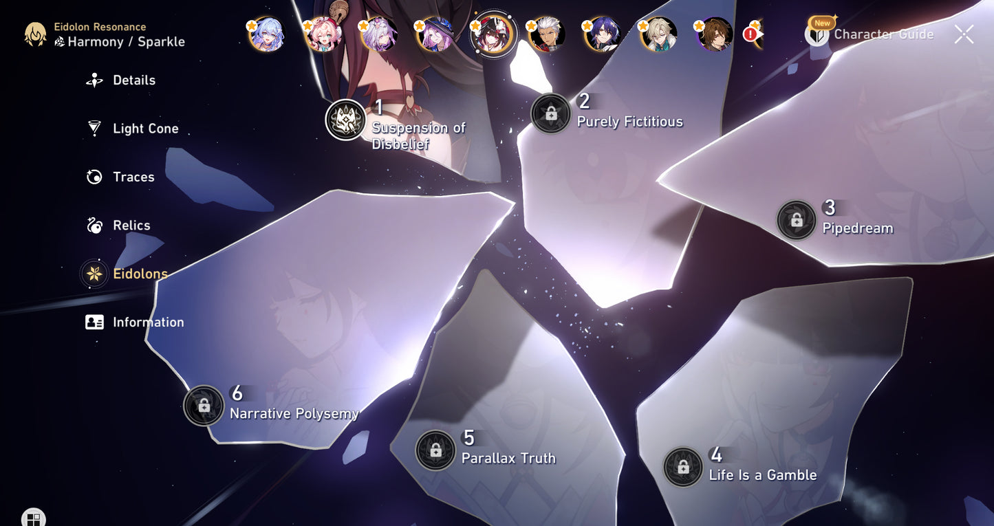[NA Lvl 70] Robin • Summeretto + Hyacine + Yao Guang +Dan Heng PT+ Evernight + Hysilens + Castorice + The Herta + Cono , Jade+Robin+Acheron+Black Swan+Sparkle+Dr. Ratio+ Aventurine+Topaz+Jiaoqiu+Ruan Mei E1+ Jingliu+Kafka+Huohuo+Archer+ Gilgamesh +Seele