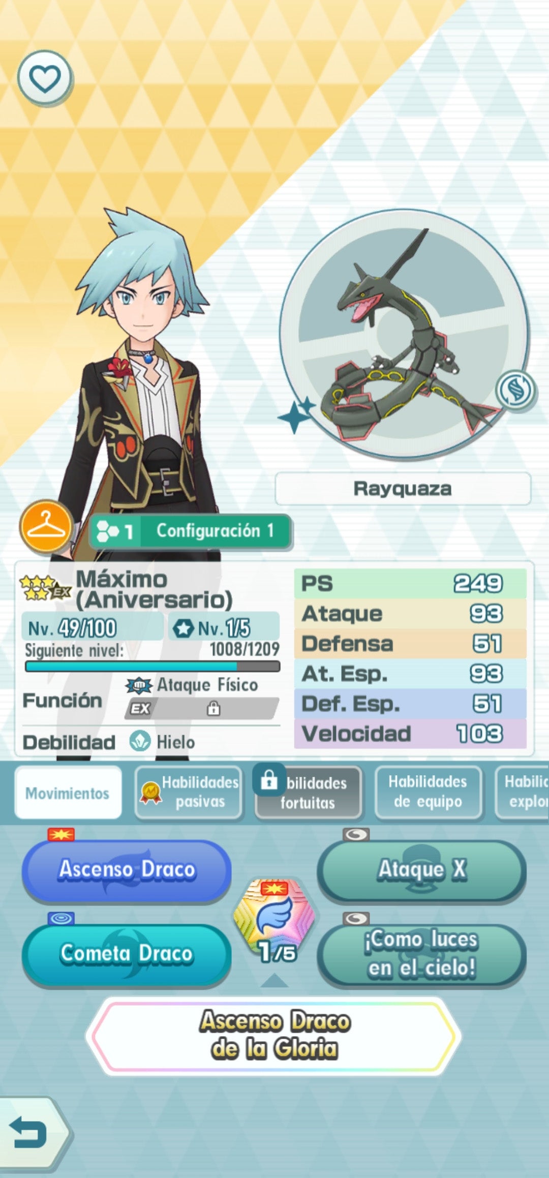 70,230 GEMAS 💎 | Rojo Traje S, Rayo + Eco Architraje + Plata Architraje + Cintia Architraje + Bruno Neocampeon + Aura Neocampeon + N Architraje + Maximo Aniversario + Plata Neocampeon + Florian + Juliana + 70+COMPIS ⭐ | Pokémon Masters EX Cuenta inicial