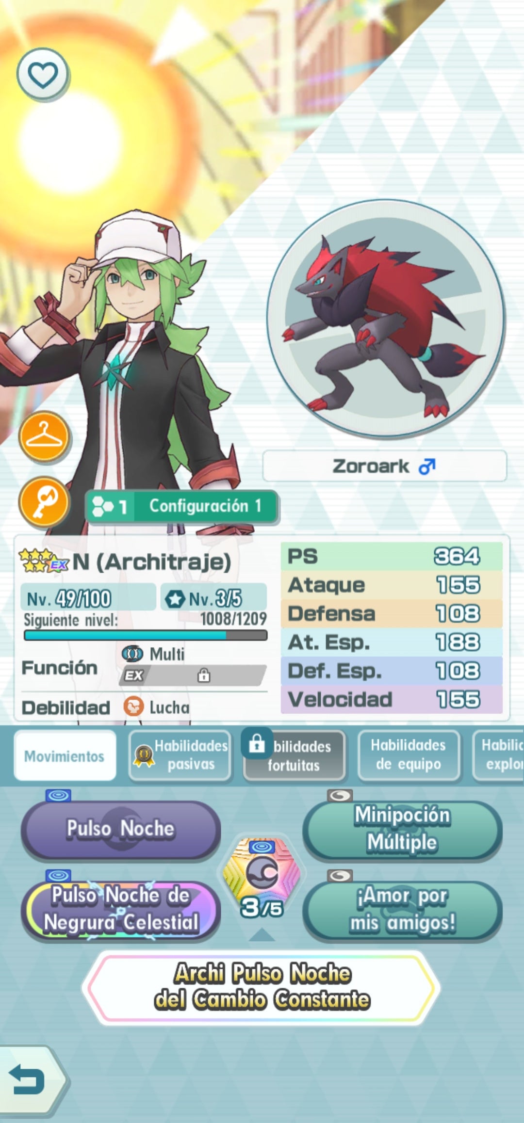 [Android] 1 NEOCAMPEON + 2 ARCHITRAJES⚡| ✨ N 3/5 (ARCHITRAJE) , Cintia (ARCHITRAJE), Rizzo (NEOCAMPEON), Máximo (Aniversario) ,Juliana, Florian, Rojo (TRAJE S, RAYO)