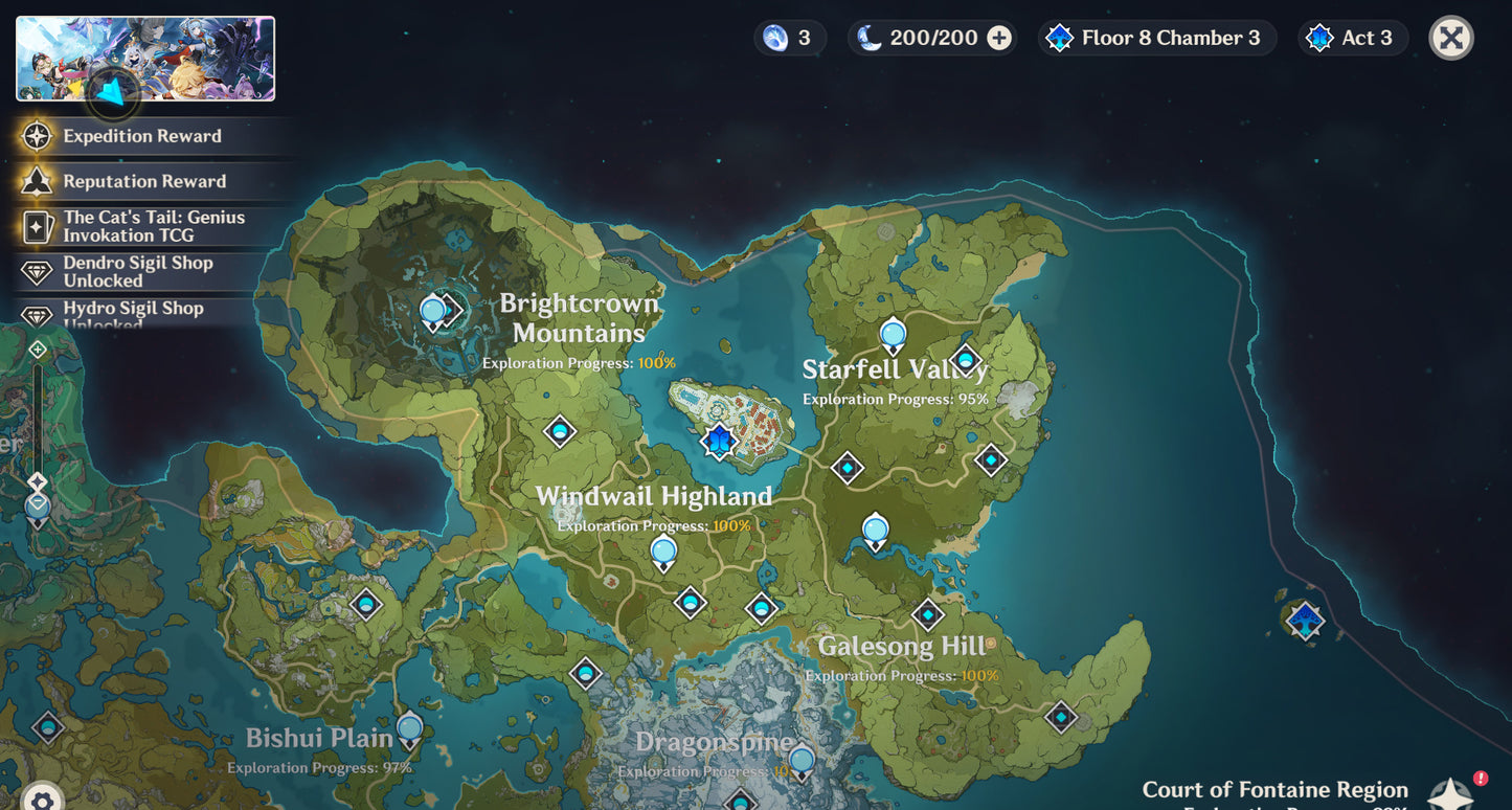 [AR 55] ⭐️ Mavuika + Arma + Chasca + Arma + Furina + Shenhe + Neuvillette + Kazuha + Citlali + Zhong Li + Emilie — Cuenta Genshin Impact