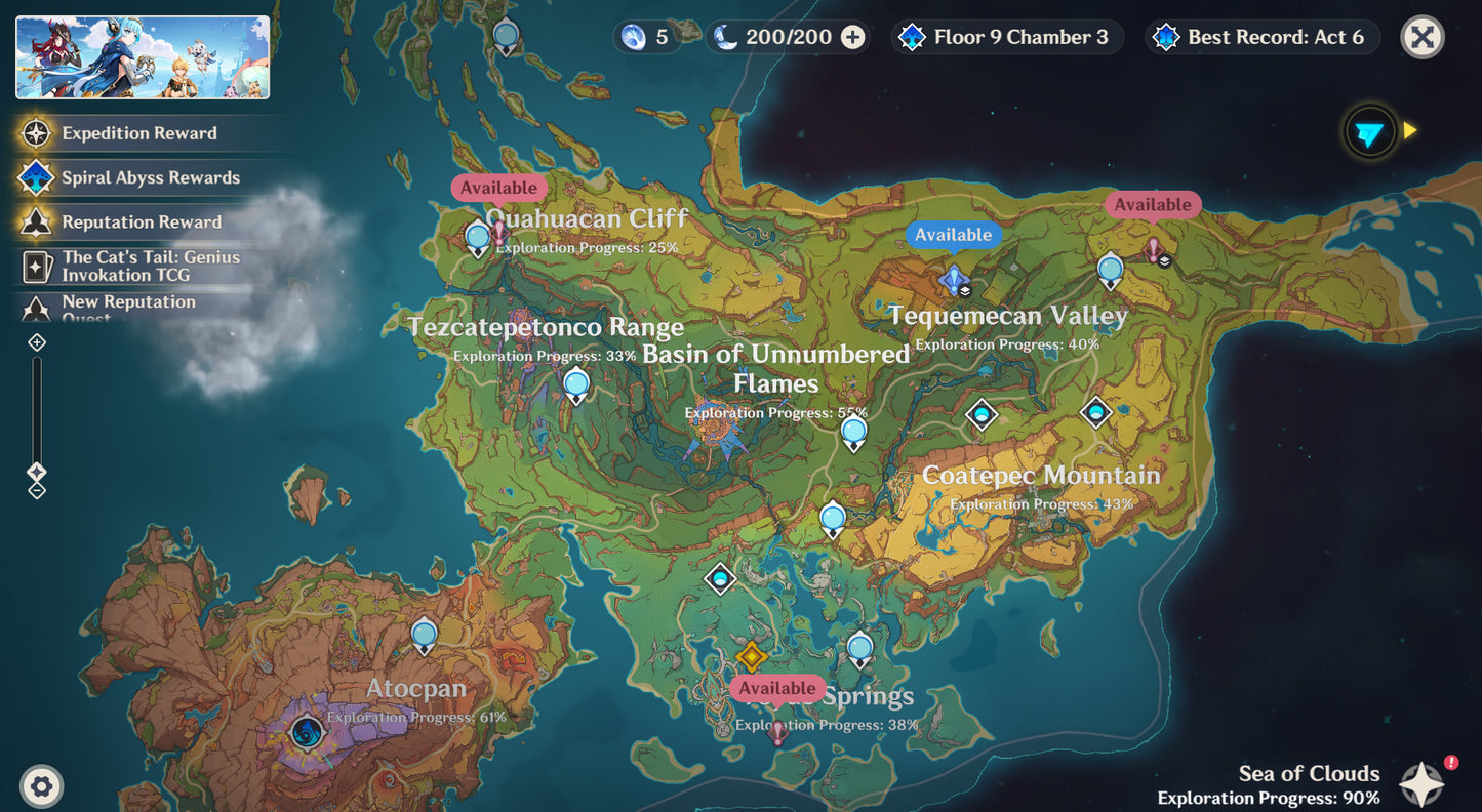 [Nivel 58] Varesa + Arma+ Skirk + Escoffier + Furina + Chasca +Arma + Yelan + Hu Tao + Mona + Tighnari C1 + Dehya + Keqing + Mizuki + Jean