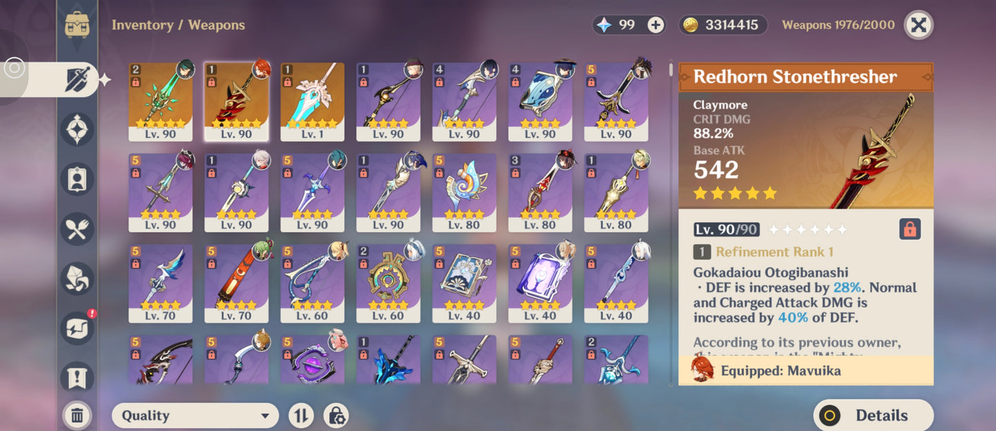 [2En1] Lv70|Yao Guang+Sparxie+Cono|SW Lv999+Cipher+Mydei+Herta+Acheron+Firefly+Aventurine+Evernight+Rappa+Gilgamesh+DH Terrae+Huohuo|RM E1+DH IL+Cono|Saber+Cono|Archer+Cono|Topaz+Ratio+Jing Yuan+Luocha+Fu Xuan