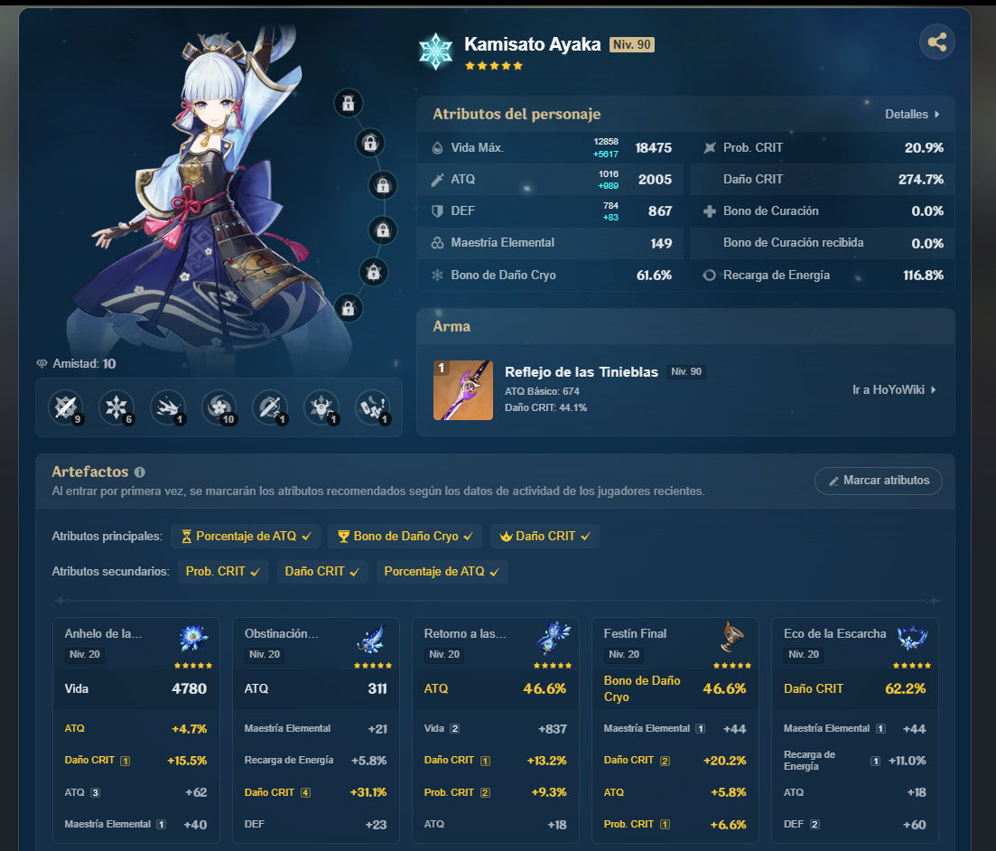 [AR 59] ✨ Kazuha + Zhong Li + Furina + Neuvillette + Xiao + Ganyu + Ayaka + Cyno + Shogun C1 + Yelan + Tartaglia + Arlecchino + Hu Tao C1 + Albedo + Venti + Baizhu C1 + Wanderer