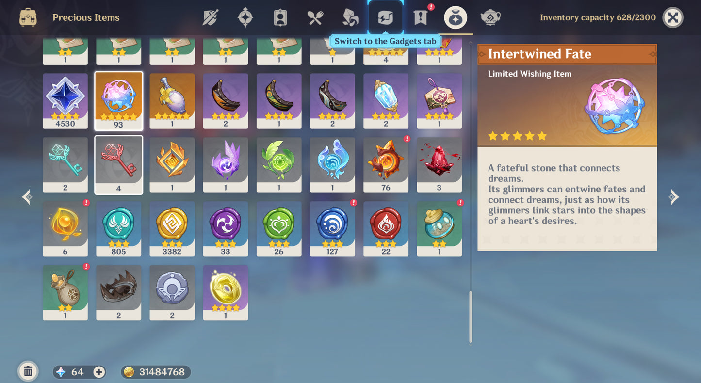 [Nivel 55] ⭐️93 Deseos + Mavuika + Arma , Lohen + Arma , Jean , Keqing , Tighnari⭐️CUMPLEAÑOS LIBRE