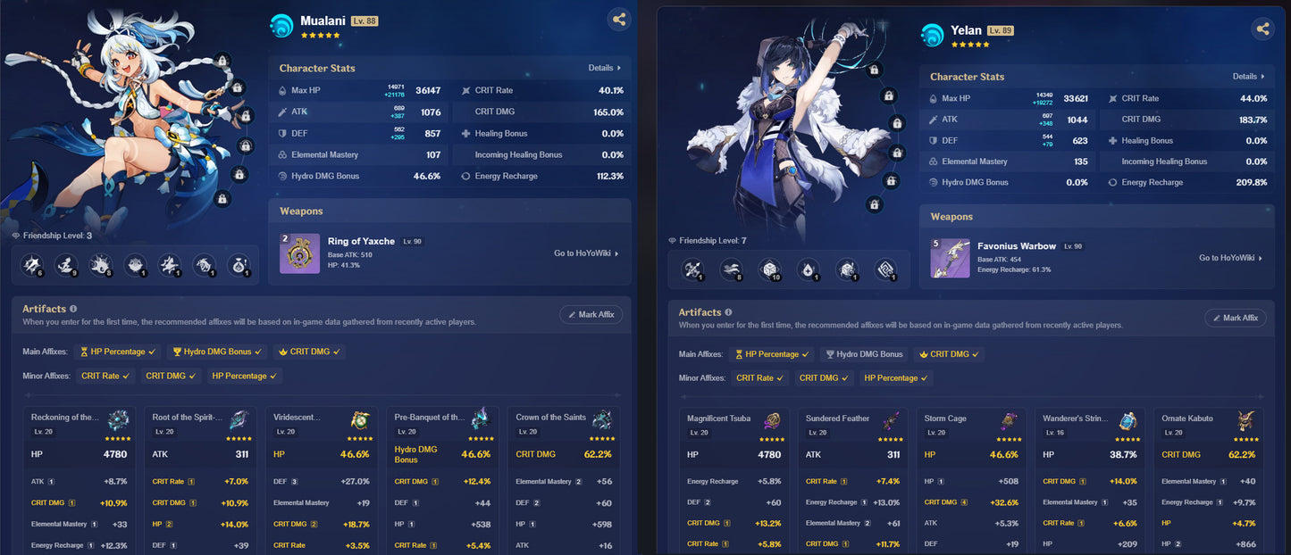 [AR 59] ⭐️ Flins + Neuvillette + Furina C1 + Kinich + Navia + Chasca + Yelan + Mualani + Nahida + Kazuha + Venti  — Cuenta Genshin Impact