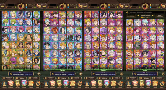🔥🌍 LVL 104 GLOBAL • 3M+ CC ⚔️ • ESCANOR INDOMABLE +3 🦁 + ARTURO DEL CAOS UR ☠️ + MELIODAS REY DEMONIO+2 👑 + ESCANOR DEFINITIVO 💥 • 2LR / 72UR /45SSR 🎮