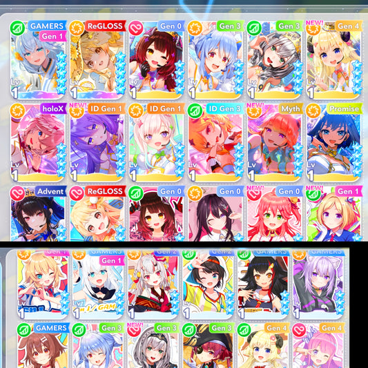 [GLOBAL] Lvl 5   + 10 personajes 4⭐️ | hololive Dreams cuenta reroll