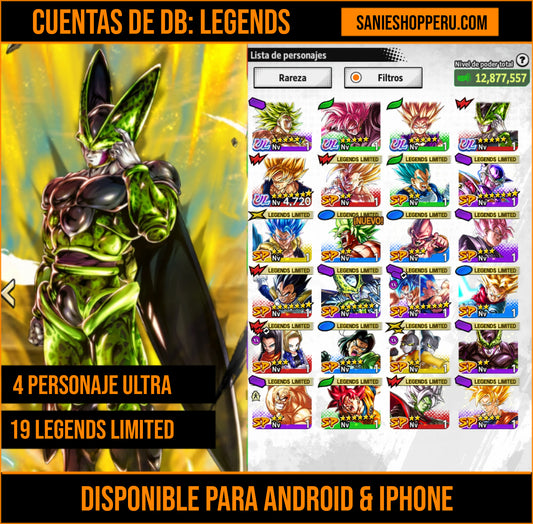 [Solo Android & Iphone] #9⭐️ULTRA CELL PERFECTO + ULTRA SS LEGENDARIO BROLY + ULTRA SSROSA GOKU OSCURO + ULTRA SS2 GOHAN JOVEN + 19 LL⭐️
