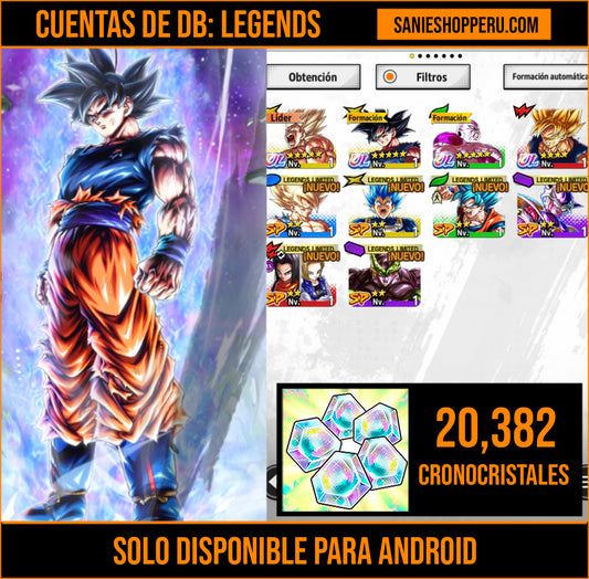 [Android] ⭐️ 3 ULTRAS — Pre-Ultra Instinto Goku + SS Goku + Forma Final Freezer + 💎20,382 Cronocristales💎