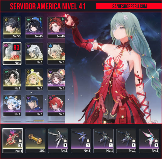 [Nivel 41] Cumpleaños Libre ✅ |⭐️Phrolova R3 + Arma| Cuenta Reroll Wuthering Waves