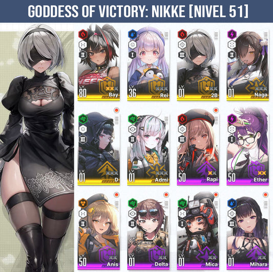 [Nivel 51] ✨ 2b (+1) + Bay (+2) + Rei + Naga + D + Admi