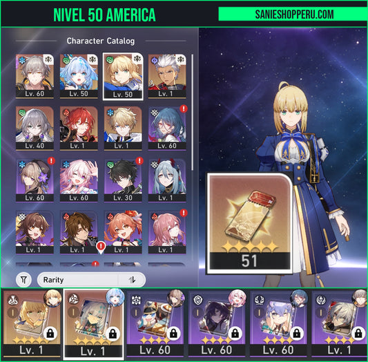 [TL 50] ⭐️CUMPLEAÑOS LIBRE⭐️+51 Tickets⭐️ Cerydra + Cono , Saber + Cono , Archer + Bronya + Himeko + Gepard