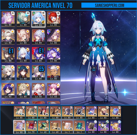 [TL 70] ✨Castorice + Anaxa + Cerydra + Tribbie + Firefly + Jiaoqiu + Topaz + The Herta + Ruan Mei E1 + Jingliu + Acheron E1 + Black Swan + Feixiao + Blade + Archer + Dr Ratio + Aventurine + Fu Xuan + Bronya E5 + Clara + Welt + Himeko