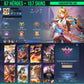 Mobile Legends | 67 HÉROES + 157 SKINS| Aspirant Lesley⭐, KOF: Valir , Karina , LUCKYBOX Alice , COLLECTOR💎: Valir , Pharsa , Badang