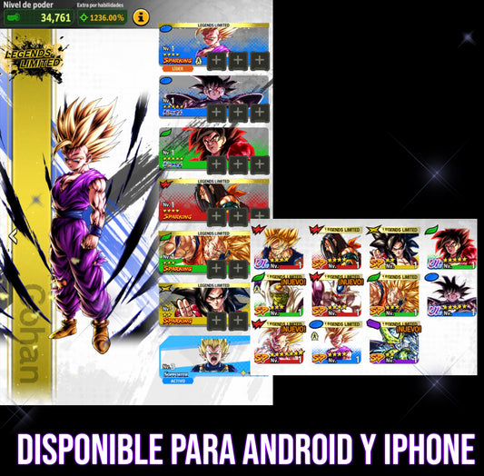[Android & iPhone] LL SSJ2 Gohan + SSJ4 Goku ULTRA + TURLES  ULTRA + 8 LL