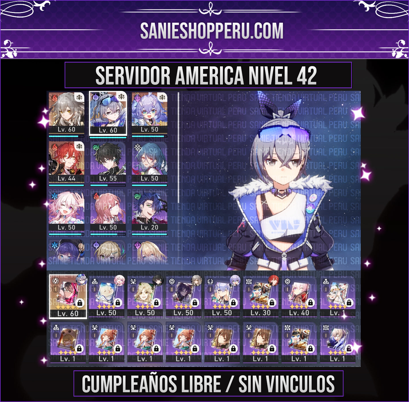 [Nivel de Trazacaminos 42] Bronya, Bailu, Himeko, In the Name of the World