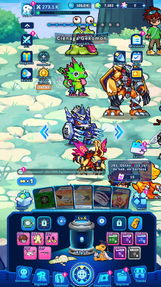 [Nivel +40] Stingmon + WarGreymon APOYO SP EX+| Digimon UP Reroll cuenta