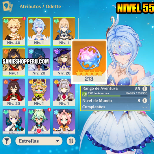 [Nivel 55] ⭐️213 Deseos + Odette + Jean + Dehya⭐️CUMPLEAÑOS LIBRE