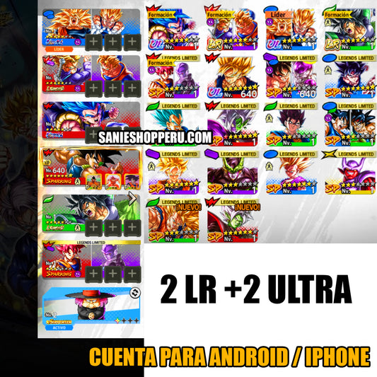 Goku ssj3 & Vegeta ssj2 ULTRA + Gohan y Trunks LR + Broly LR + Gogeta Blue 2026 ULTRA + 13 LL | DRAGON BALL Legends Cuenta