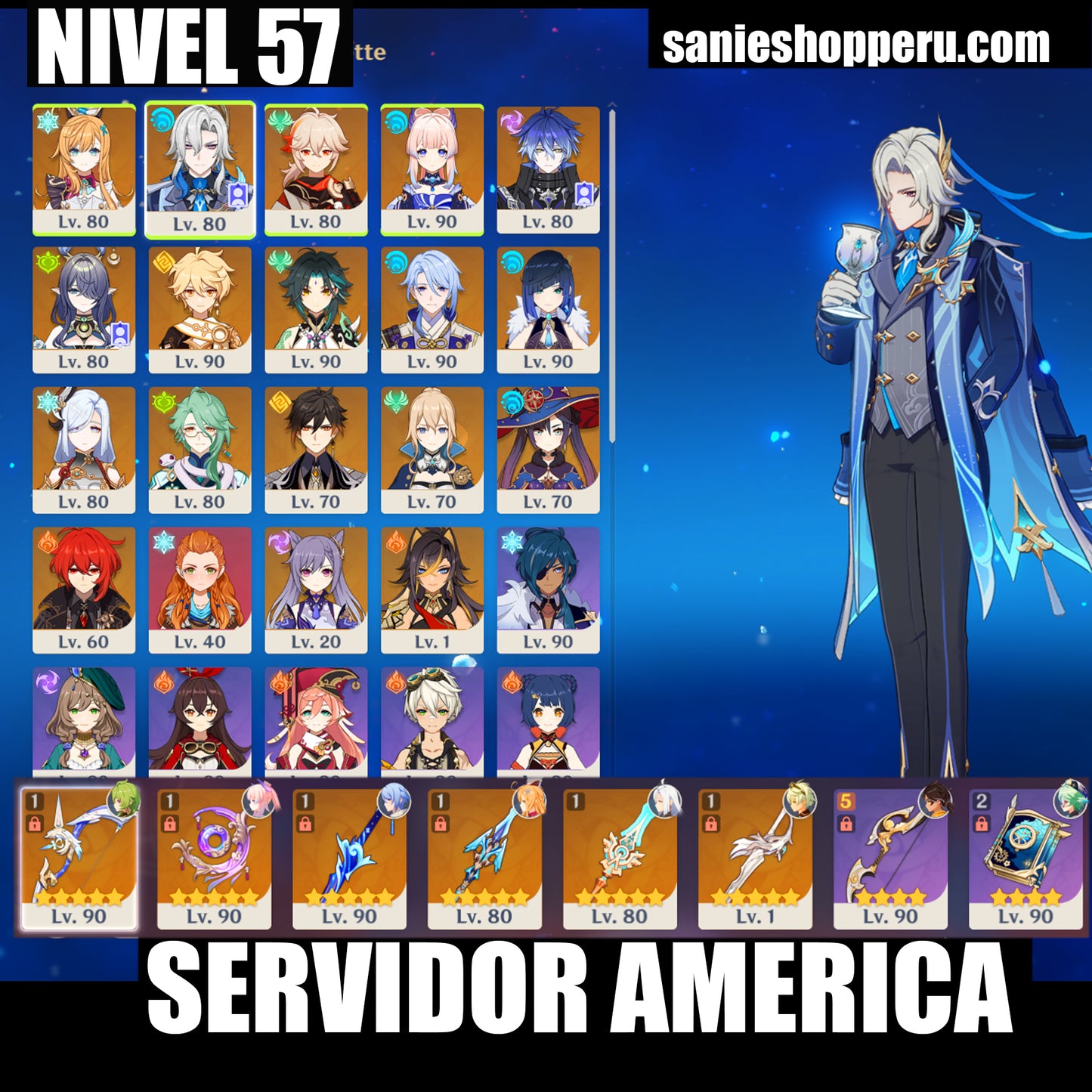 [Nivel 57] 12 Promocionales + Skin Neuvillette⭐️