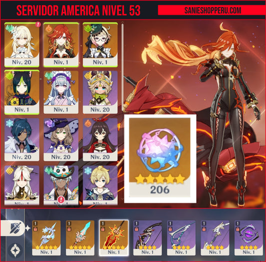 [AR 53] ⭐️[CUMPLEAÑOS LIBRE 🎂]Mavuika + Arma , Emilie + Arma, Tighnari , Mizuki + 206 Destinos Entrelazados