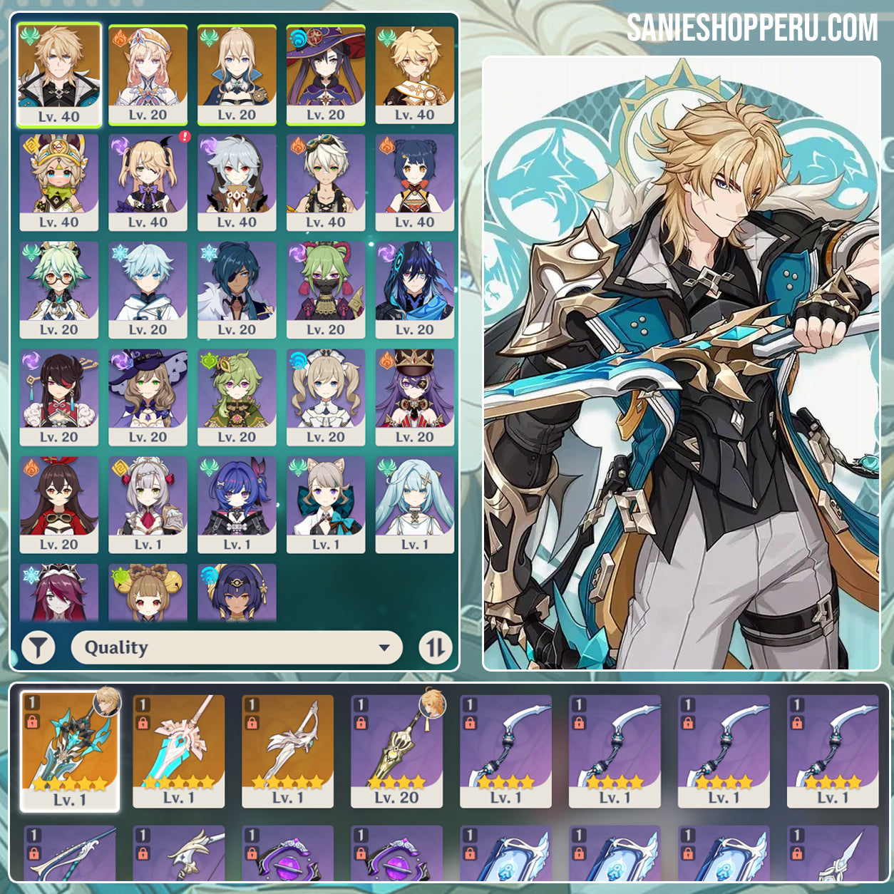 [Nivel 55] ⭐️ Varka + Arma + Nicole