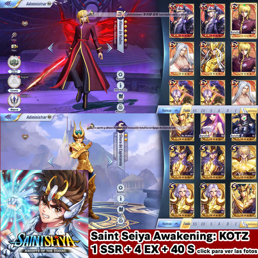 (SERVER GLOBAL) Saint Seiya Awakening : Oneiros + Alones de Hades + Hakurei + Odiseo , etc