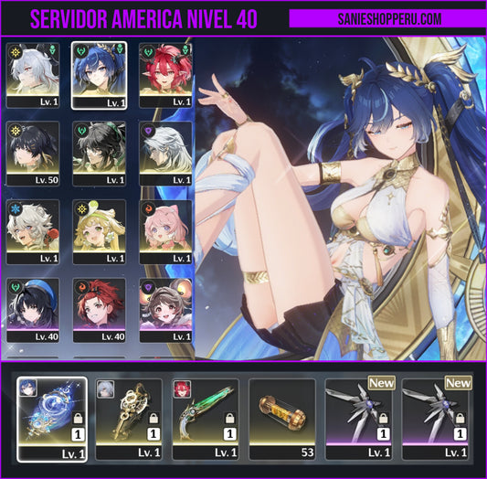 Nivel 40 | Iuno + Arma + Zani + Ciaccona + Qiuyan | Cuenta Reroll Wuthering Waves