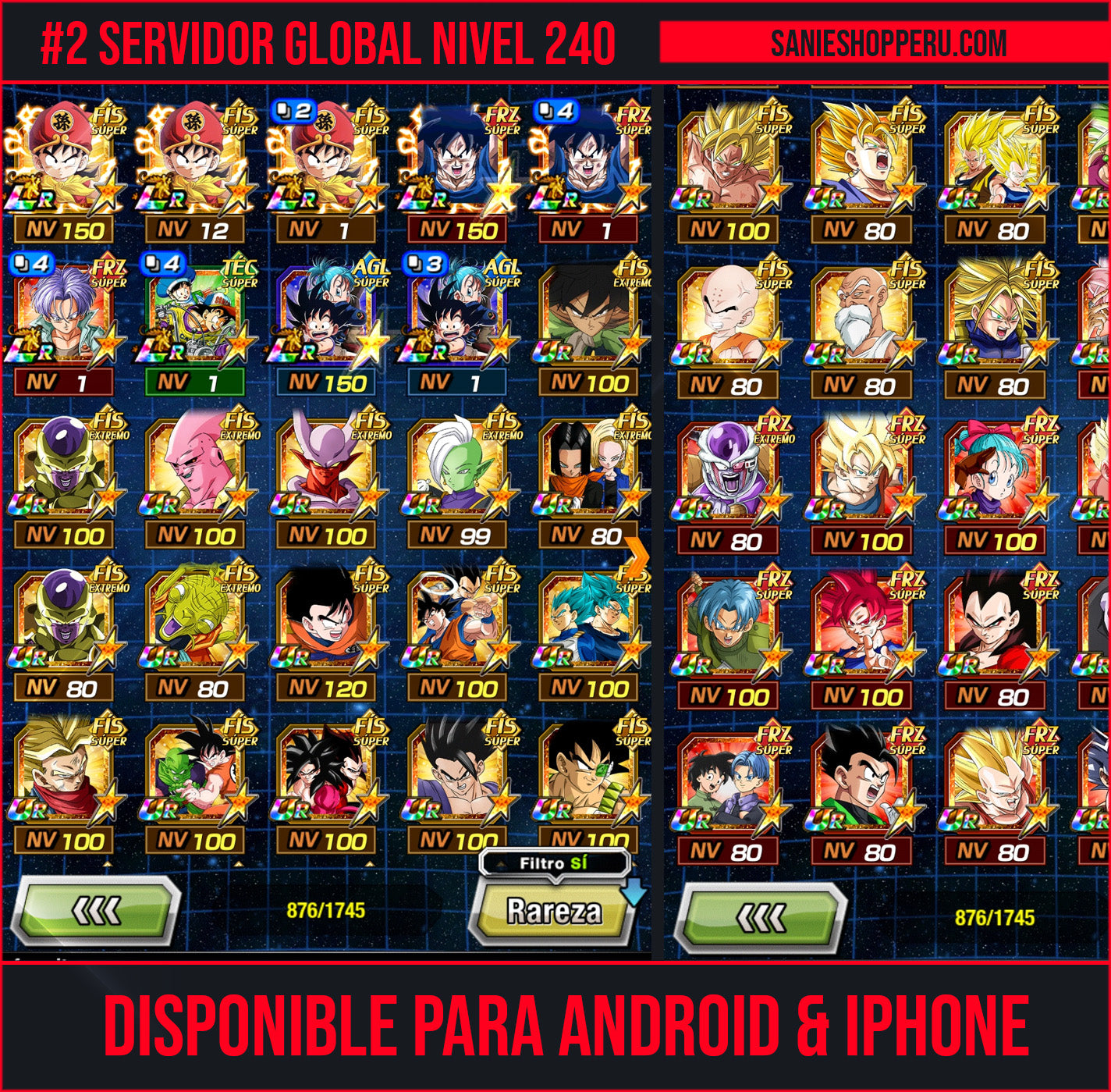 [Android/Iphone] 9 LR + 70 UR + 300 SR| DRAGON BALL Z DOKKAN BATTLE