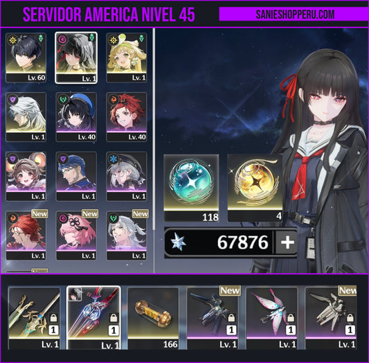 [Nivel 45] 67,876 Astritas 💎 |  Chisa + Arma | Wuthering Waves Cuenta Reroll